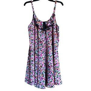 Oscar De La Renta Floral Pink Short Babydoll Short Chemise Nightie SZ M